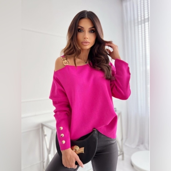 Draped Diva Drop Shoulder Long Sleeve Top - Picture 2 of 4